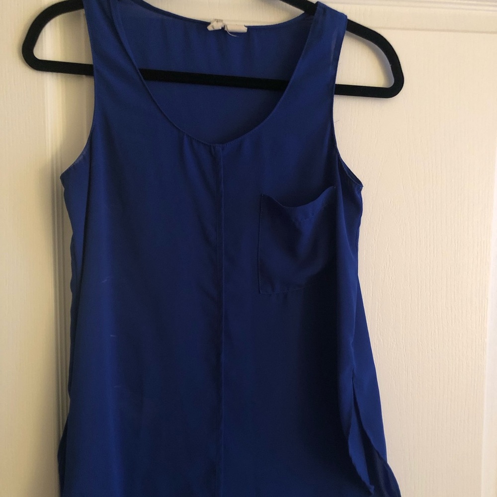 Royal blue sleeveless top